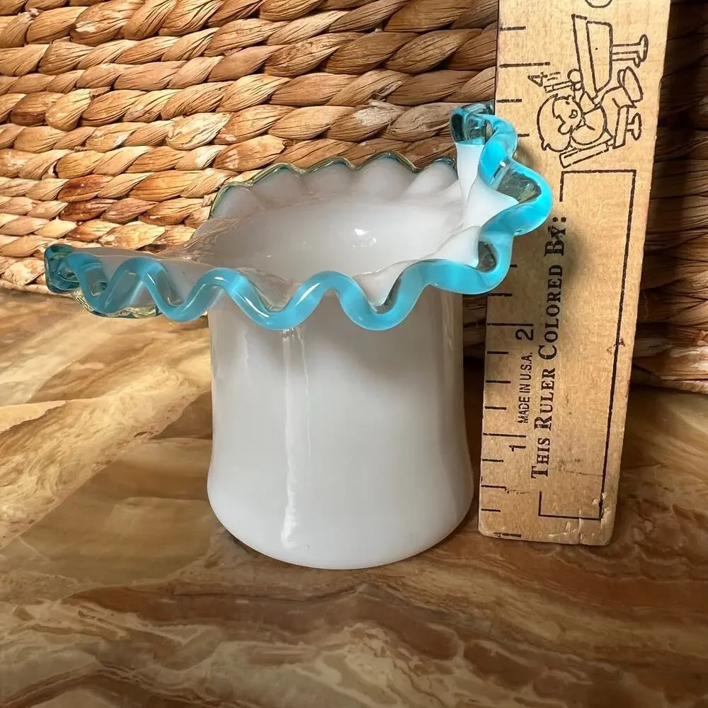 Blue Ruffled Fenton - Picture 6 of 8